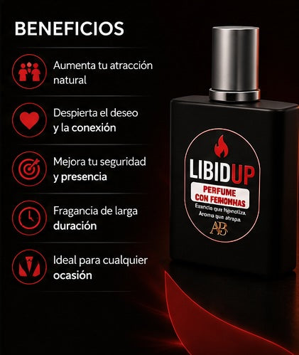 PERFUME VIRAL CON FEROMONAS LIBIDUP HOMBRE (30ML)