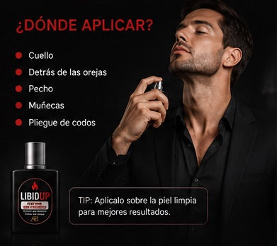 PERFUME VIRAL CON FEROMONAS LIBIDUP HOMBRE (30ML)